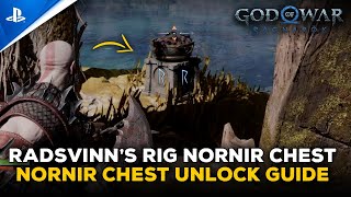 God of War Ragnarok  How To Unlock Radsvinns Rig Nornir Chest Guide [upl. by Oag517]