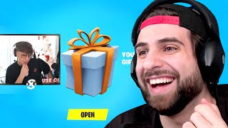 If I Laugh I GIFT a Fortnite Streamer [upl. by Waddle267]