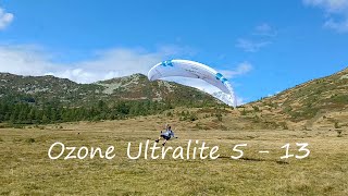 Ozone Ultralite 5  13 test flying [upl. by Ynafets898]