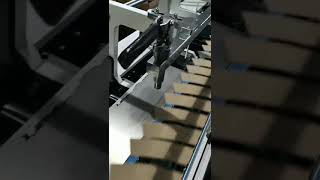 Paper Cup Sleeve Folder Gluer Machine [upl. by Nylidam]