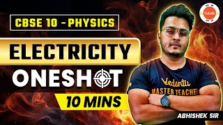 Electricity in One Shot in 10 Minutes  Class 10 Physics  Science  CBSE Board Exam 2024 [upl. by Portwine]