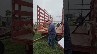 Young Man buys his first hay wagon auction farmequipment agriculture [upl. by Gratianna982]