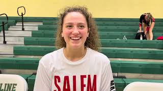 Salem Volleyball Postgame Interview With Sophia Maniscalco 83124 [upl. by Ativad]