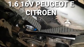 Citroen  Peugeot 16 16v  sincronismo correia dentada [upl. by Fink]