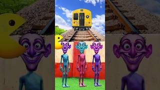 3 coloured alien monster head train 🚃 funny vfx video [upl. by Keefe]