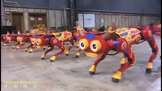 Group dancing robot bulls on the CCTV 2021 Spring Festival Gala in China [upl. by Isidora277]