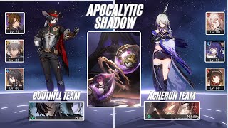 Apocalytic Shadow With Boothill E0S1 amp Acheron E0S0  Stage 4 3 Stars  Honkai Star Rail [upl. by Alyacim]