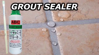 How To Seal Grout  DIY for Beginners QUICK amp EASY 2021 ABC Grout Sealer Demo Review [upl. by Einot]