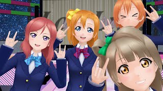 Nico Nico Nii Copycats Love Live MMD Motion Capture Animation [upl. by Karlyn358]