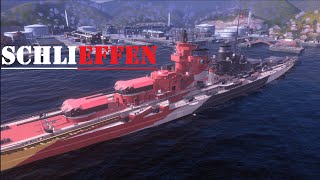 Wows Blitz New German Battlecruiser Schlieffen 155K Damage [upl. by Bidle]