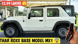 Mahindra Thar Roxx MX1 Base Model Walkaround  MX3 Walkaround  Thar 5 Door Base Variant is Here 😱 [upl. by Driscoll]