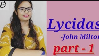 Lycidas  Line By Line Explanation  pratishruti [upl. by Ahsinra]