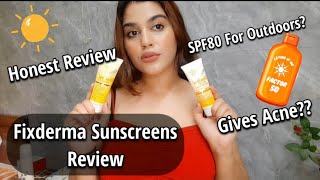 Fixderma shadow Sunscreens Review  My honest Review  Sunscreens for Summers skincare sunscreen [upl. by Oecile]