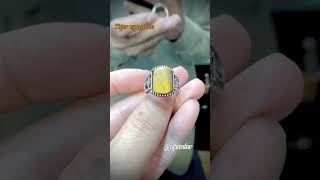 tiger eye stone gents ring 925silver pure chandi jewelry imported gpj [upl. by Rheba784]