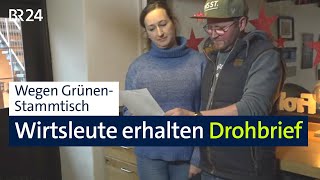 Gasthof erhält Drohbrief wegen GrünenStammtisch  BR24 [upl. by Asilec]