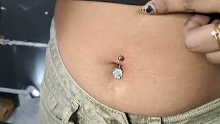 Belly Piercing Done🤟 piercing belly bellypiercing viralvideo [upl. by Aselehc]