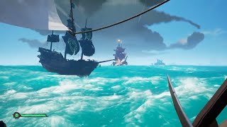 Sea of Thieves  Solo Sloop and Ghost Galleon vs Burning Blade [upl. by Shirlie802]