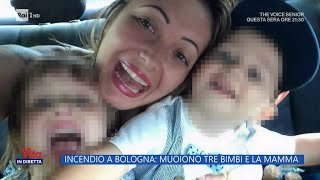 Incendio a Bologna muoiono tre bimbi e la mamma  La Vita in diretta  15032024 [upl. by Ailito]