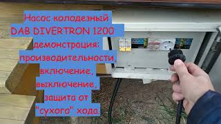 DAB DIVERTRON 1200 M  насос колодезный в работе [upl. by Kunz]