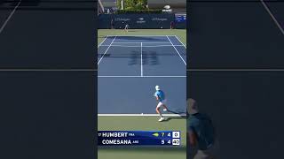 Francisco Comesaña wins an insane point against Humbert 🤯 atptennis tennis comesaña  humbert [upl. by Omle]