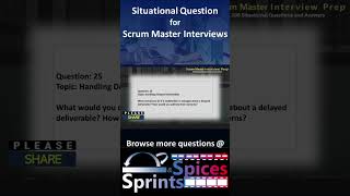 Scrum Master  SM Interview Question 25 of 200 scrummasterinterview scrummaster agileinterview [upl. by Yemrej]