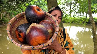 Easiest Village Snack নরম তুলতুলে দারুণ মুচমুচে তালের পখি বড়া Taler Bora Pitha Palm Fruit Fritters [upl. by Forbes]