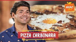 🍕 PIZZA CARBONARA veja como fazer combinação DIFERENTE e saborosa  Felipe Bronze  Perto do Fogo [upl. by Akvir57]