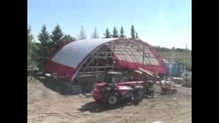 Norseman Structures Fabric Building Installation  Time Lapse Video [upl. by Kelcy]