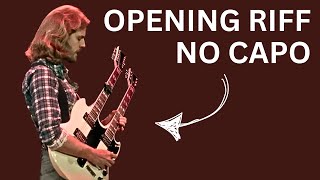 EAGLES Hotel California Opening Riff Correct Key No Capo [upl. by Valiant393]