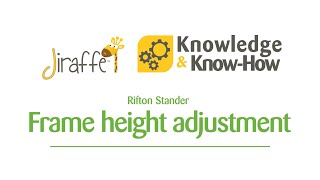 Rifton Stander  Frame Height Adjustment  Jiraffe Knowledge amp KnowHow [upl. by Morgan]