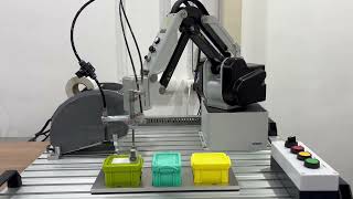 Automatic labeling system integrated with collaborative robot [upl. by Enyledam653]