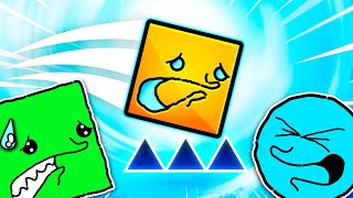 GEOMETRY DASH pero CUADRADITO ES EL CUBO  Cuadradito y Circulito [upl. by Nessaj]