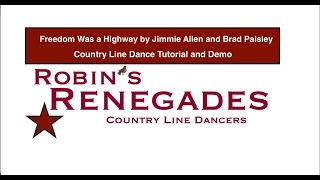 Freedom Was a Highway by Jimmie Allen amp Brad Paisley Country Line Dance Tutorial and Demo at 845 [upl. by Keiryt]