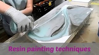 Resin Painting techniques [upl. by Hakeber]