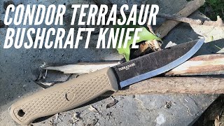 NEW Condor Terrasaur Bushcraft Knife Mora Garberg Competition Under 50 1095 Steel Scandi Grind [upl. by Howey]