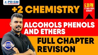 PLUS TWO  CHEMISTRY  FULL CHAPTER REVISION  ALCOHOLS PHENOLS AND ETHERS [upl. by Tsirc]