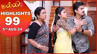 Malli Serial  EP 99 Highlights  5th Aug 2024  Nikitha  Vijay  Saregama TV Shows Tamil [upl. by Ainez]