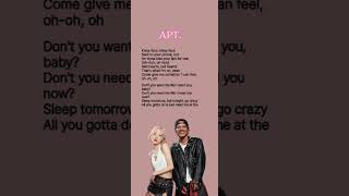 APT Song Lyrics💝 songlyrics tranding viral [upl. by Mattie]