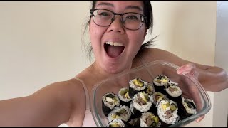 Homemade Kimbap Mukbang ASMR No Talking [upl. by Adla]