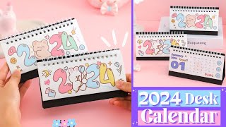 DIY Desk Calendar 2024 Easy to make Paper craftsdiy crafts 2024 youtube stationarycalendar [upl. by Derna61]