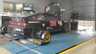 Honda CRX B16 All Motor Dyno Pull [upl. by Landry400]