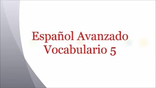 Las Profesiones y los Oficios Vocabulario 5 Español Avanzado [upl. by Drofnats116]