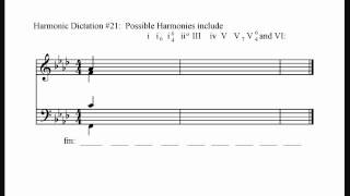 Harmonic Dictation 21 Advanced [upl. by Lorak]