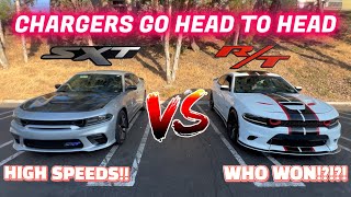 Dodge Charger SXT vs Dodge Charger RT  street racing [upl. by Spooner]