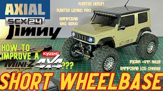 Axial SCX24 Suzuki Jimny SWB Build  RampCrab LCG chassis Kyosho MiniZ Jimny body amp Furitek Venom [upl. by Gayner]