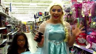 FROZEN QUEEN ELSA GOES TO WALMART [upl. by Nolana]