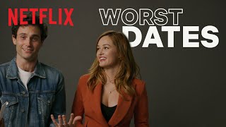 Penn Badgley and Ambyr Childers React to the Internets Craziest Dating Stories [upl. by Led981]