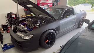 VQ37VHR Swapped S13 Dyno Day Custom Tune How much HP [upl. by Lectra935]