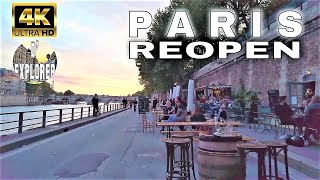 【4K】🇫🇷ParisFrance REOPEN》Curfew Evening Bike Ride 2021 [upl. by Navarro619]