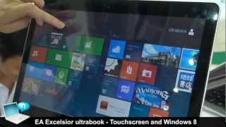 EA Excelsior ultrabook  Macbook clone with touchscreen and Windows 8 [upl. by Enairb85]